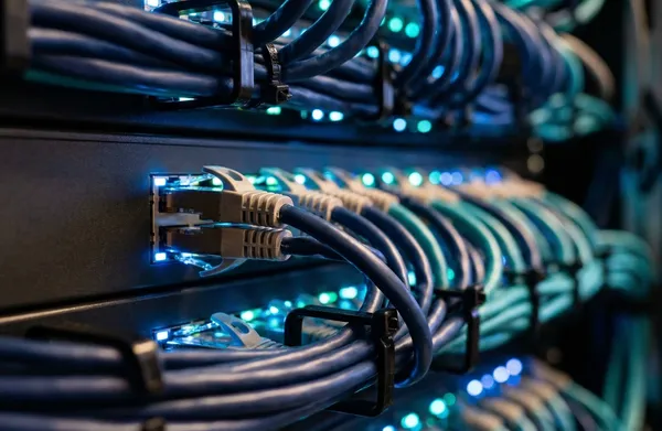 Uporządkowane kable sieciowe symbolizujące integrację API w e-commerce